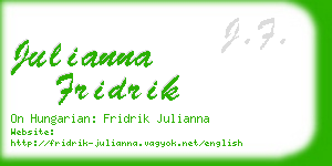 julianna fridrik business card